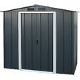DURAMAX - Abri de jardin métal - Gris anthracite - L.202xl.122xH.181cm - vignette
