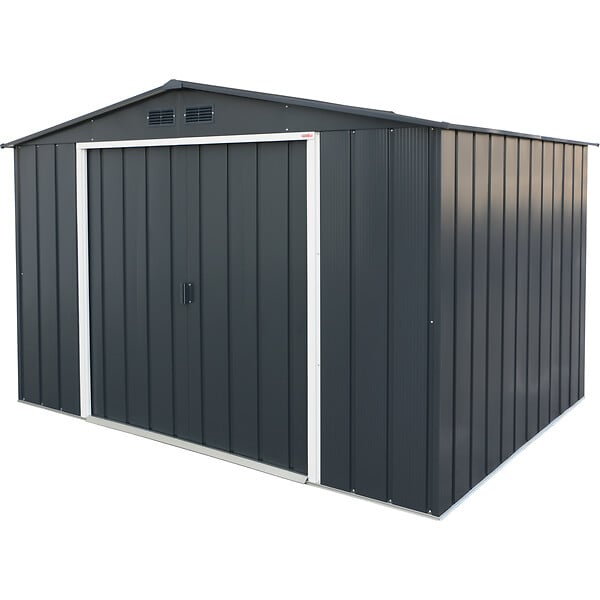 DURAMAX - Abri de jardin métal anthracite Duramax 7,79m² épaisseur 0,33mm - large