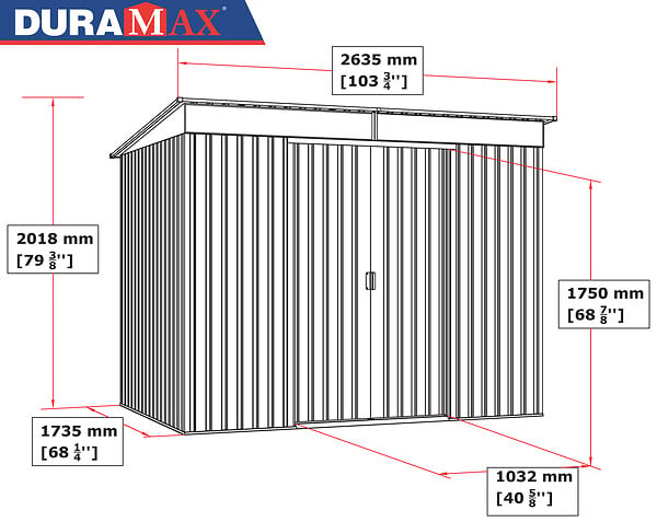 DURAMAX - Abri de jardin métal imitation bois Duramax Skylight 4,84m² 0,33mm - large