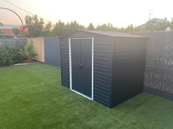 DURAMAX - Abri de jardin métal Alpine anthracite 4,78m² épaisseur 0,33mm - large