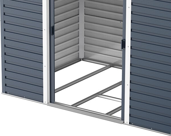 DURAMAX - Abri de jardin métal Alpine anthracite 4,78m² épaisseur 0,33mm - large