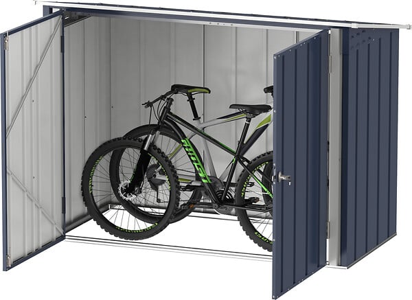 DURAMAX - Abri vélos Duramax métal 0,33mm 2,05m² + kit ancrage - anthracite - large