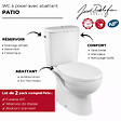 JACOB DELAFON - Lot de 2 WC à poser sans bride Patio + abattant - vignette