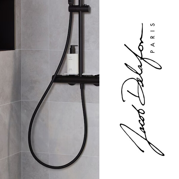 JACOB DELAFON - Flexible de douche lisse anti-torsion 1600 Noir - large