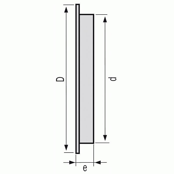 NICOLL - Grille de ventillation ronde à encastrer Ø 198 mm - large