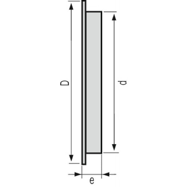 NICOLL - Grille de ventillation ronde à encastrer Ø 198 mm - large