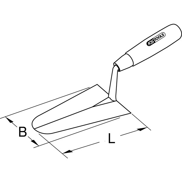 KS TOOLS - Truelle italienne KS TOOLS Ronde - 220mm - 144.0114 - large