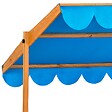 TECTAKE - Bac à Sable de Jardin Enfant en Bois avec 1 Toit et 1 Bâche 120x120x120cm bleu - vignette