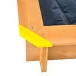 TECTAKE - Bac à Sable de Jardin Enfant en Bois avec 1 Toit et 1 Bâche 120x120x120cm rouge - vignette