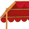 TECTAKE - Bac à Sable de Jardin Enfant en Bois avec 1 Toit et 1 Bâche 120x120x120cm rouge - vignette