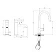 SWISS AQUA TECHNOLOGIES - Aurum set mitigeur lavabo + mitigeur cuisine Ceramia Timeless acier inoxydable, douchette extractible, or rose (SATBA285BRG) - vignette