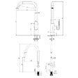 SWISS AQUA TECHNOLOGIES - set mitigeur lavabo avec bras pivotant + mitigeur cuisine douchette extractible 2 jets, bras pivotant, chrome (SATBSD2280LCR) - vignette
