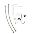 SWISS AQUA TECHNOLOGIES - set mitigeur lavabo à levier sans vidage + mitigeur cuisine bec flexible, aérateur Neoperl®, blanc (SATBSD271B) - vignette