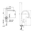 SWISS AQUA TECHNOLOGIES - set mitigeur lavabo à levier sans vidage + mitigeur cuisine bec flexible, aérateur Neoperl®, blanc (SATBSD271B) - vignette