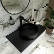 SWISS AQUA TECHNOLOGIES - B-Way set mitigeur lavabo XL + mitigeur cuisine Ceramia Timeless acier inoxydable, douchette extractible, noir (SATTMLBM285BM) - vignette