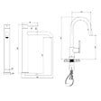 SWISS AQUA TECHNOLOGIES - Aurum set mitigeur lavabo haut inox + mitigeur cuisine Ceramia Timeless acier inoxydable, douchette extractible (SATBA285BG) - vignette