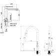 SWISS AQUA TECHNOLOGIES - Set mitigeur lavabo + mitigeur monocommande cuisine avec douchette extractible 2 jets, noir mat (SATBSBW288C) - vignette