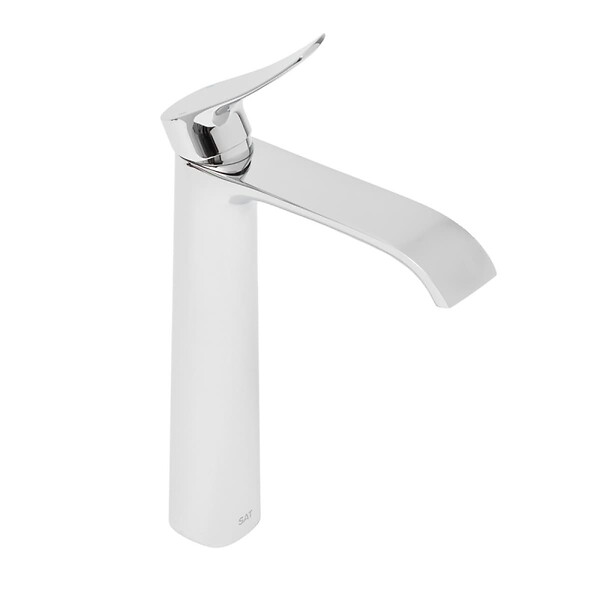 SWISS AQUA TECHNOLOGIES - set mitigeur lavabo haut + mitigeur cuisine avec douchette extractible et bras pivotant, chrome (SATINFBSD285) - large