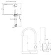 SWISS AQUA TECHNOLOGIES - set mitigeur lavabo sans vidage + mitigeur cuisine 36,3 cm avec bras pivotant, chrome (SATBSUR271CR) - vignette
