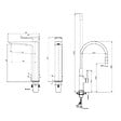 SWISS AQUA TECHNOLOGIES - set mitigeur lavabo haut + mitigeur cuisine, bec flexible, aérateur Neoperl®, noir mat (SATBS285C) - vignette