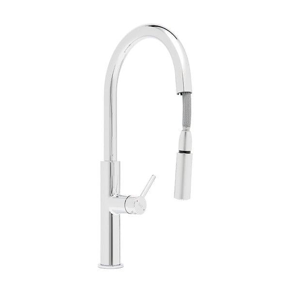SWISS AQUA TECHNOLOGIES - set mitigeur lavabo haut, sans vidage + mitigeur cuisine avec douchette extractible 2 jets, chrome (SATBSBD285) - large