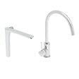 SWISS AQUA TECHNOLOGIES - set mitigeur lavabo haut sans vidage + mitigeur cuisine 36,3 cm avec bras pivotant, chrome brillant (SATBSUR0271CR) - vignette