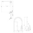 SWISS AQUA TECHNOLOGIES - set mitigeur lavabo haut sans vidage + mitigeur cuisine 36,3 cm avec bras pivotant, chrome brillant (SATBSUR0271CR) - vignette