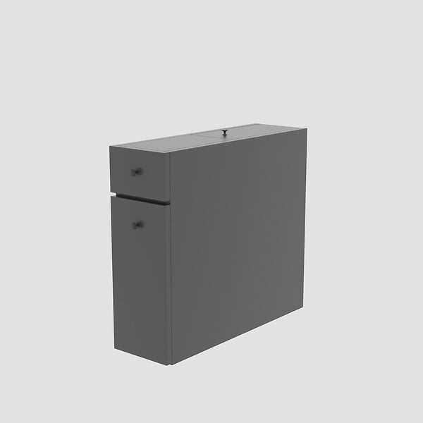 HABITAT ET JARDIN - Meuble de salle de bain en bois "Calencia" - 60 x 19 x 55 cm - Gris anthracite - large