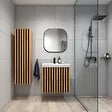 SWISS AQUA TECHNOLOGIES - Delano 60x56x45 cm meuble de salle de bain mural sous lavabo, chêne mat (DELANO60ZDBU) - vignette