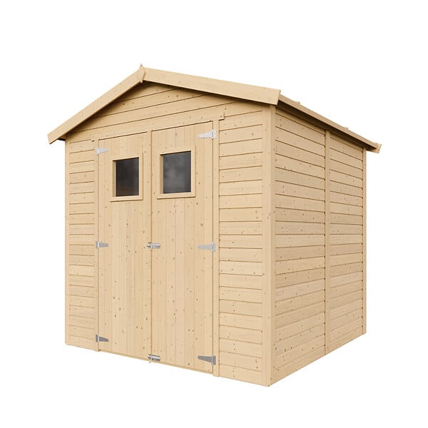 TIMBELA - Abri de Jardin en Bois Naturel - H228x222x233 cm / 4,2 m² - M351 - large