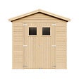 TIMBELA - Abri de Jardin en Bois Naturel - H228x222x233 cm / 4,2 m² - M351 - vignette