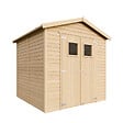 TIMBELA - Abri de Jardin en Bois Naturel - H228x222x233 cm / 4,2 m² - M351 - vignette