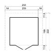 TIMBELA - Abri de Jardin en Bois Naturel - H228x222x233 cm / 4,2 m² - M351 - vignette