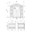 TIMBELA - Abri de Jardin en Bois Naturel - H228x222x233 cm / 4,2 m² - M351 - vignette