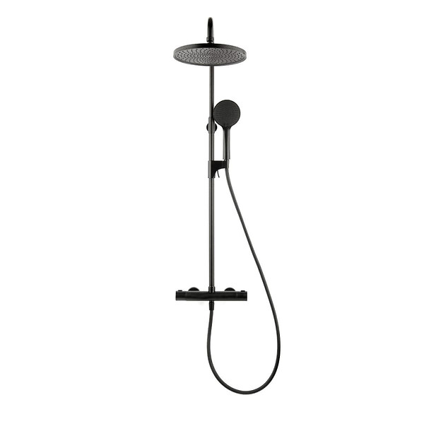 SWISS AQUA TECHNOLOGIES - Swiss Aqua Technologies Colonne de douche SAT avec mitigeur thermostatique noir SATSSTKBC - large