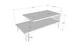 HABITAT ET JARDIN - Table basse en bois "Loire" - 100 x 50 x 40 cm - Marron - vignette