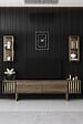 HABITAT ET JARDIN - Meuble TV en bois "Gold Line" - 180 x 30 x 48 cm - NoyerNoir - vignette