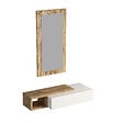 HABITAT ET JARDIN - Console avec miroir en bois "Vien " - 82 x 29 x 15 cm - Blanc - vignette