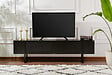 HABITAT ET JARDIN - Meuble TV en bois "Serenity" - 180 x 29 x 50 cm - Noir - vignette