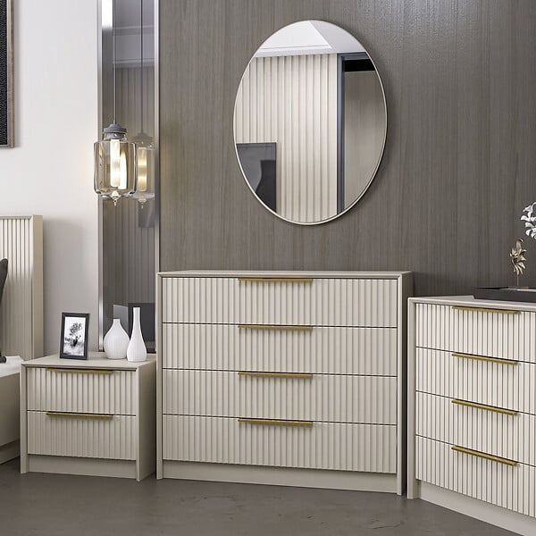 HABITAT ET JARDIN - Commode en bois "Kale" - 100 x 45 x 85 cm - Beige - large