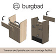 BURGBAD - Meuble WC lave-mains Joline Blanc mat - vignette