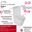 JACOB DELAFON - WC à poser sans bride sortie universelle Rodin+ avec abattant frein de chute + tabouret physiologique blanc - vignette