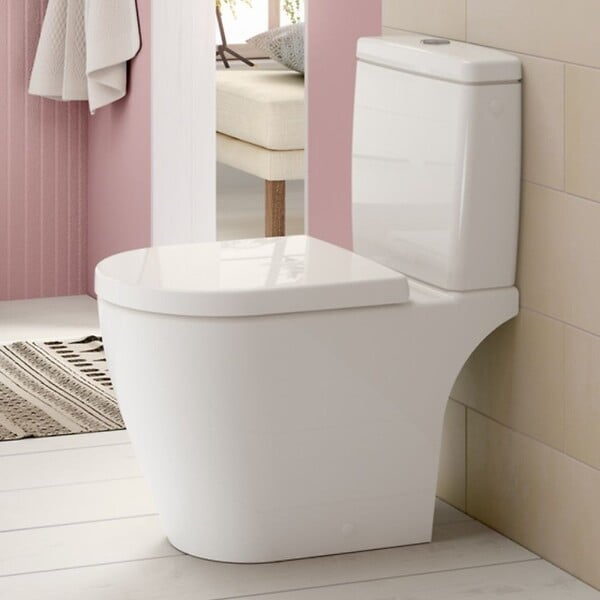 VILLEROY ET BOCH - WC à poser compact sans bride sortie horizontale  Avento avec abattant frein de chute - large