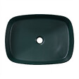 CERAMIA - Ceramia Vasque à poser rectangulaire 50 x 37,5 x 13,5 cm sans trop-plein vert mat PixL (CEPX4937GEM) - vignette