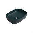 CERAMIA - Ceramia Vasque à poser rectangulaire 50 x 37,5 x 13,5 cm sans trop-plein vert mat PixL (CEPX4937GEM) - vignette