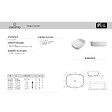 CERAMIA - Ceramia Vasque à poser rectangulaire 50 x 37,5 x 13,5 cm sans trop-plein vert mat PixL (CEPX4937GEM) - vignette