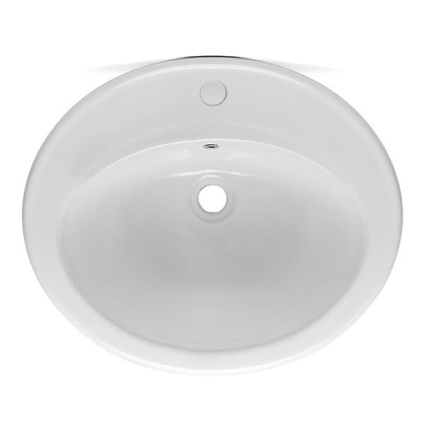 SIKO - Vasque à encastrer Multi 55 x 47,5 cm en céramique, 1 trou robinet centré, blanc (1690NEW) - large