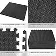 TECTAKE - Ensemble de 12 Dalles Carrées EVA - Tapis de sol, Sport noir - vignette
