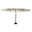 HAPPY GARDEN - Parasol double 2,7x4,6m LINAI beige - vignette