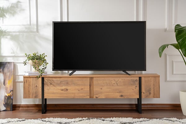 HABITAT ET JARDIN - Meuble TV en bois "Serenity" 180 x 30 x 50 cm - Pin atlantique - large